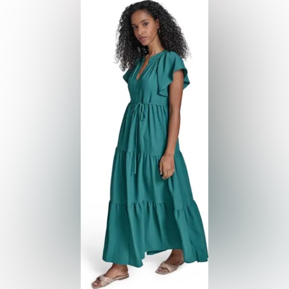 Teal Green/Blue Tiered CK Dress